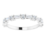 Platinum 5/8 CTW Natural Diamond Anniversary Band