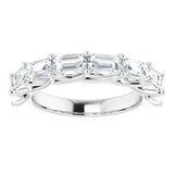 14K White 2 5/8 CTW Natural Diamond Anniversary Band