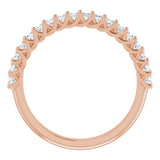 14K Rose 1/2 CTW Natural Diamond Anniversary Band