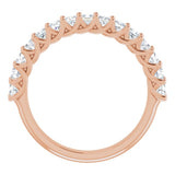 14K Rose 1 CTW Natural Diamond Anniversary Band