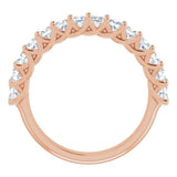 14K Rose 1 1/3 CTW Natural Diamond Anniversary Band