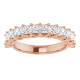 14K Rose 1 1/3 CTW Natural Diamond Anniversary Band