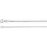 Rhodium-Plated Sterling Silver 1.3 mm Diamond-Cut Box 7" Chain