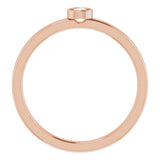 14K Rose Gold 1/10 CTW Natural Diamond Ring