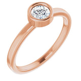 14K Rose Gold 1/3 CT Natural Diamond Ring