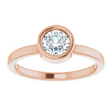 14K Rose Gold 5/8 CT Natural Diamond Ring