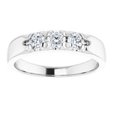 14K White 1/2 CTW Natural Diamond Anniversary Band