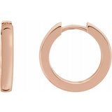14K Rose Hinged 18 mm Hoop Earrings