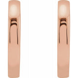 14K Rose Hinged 18 mm Hoop Earrings