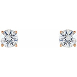 14K Rose 6 mm Stuller Lab-Grown Moissanite Stud Earrings