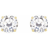 14K Yellow 6.5 mm Stuller Lab-Grown Moissanite Stud Earrings