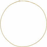 14K Yellow 1.3 mm Diamond-Cut Box 7" Chain