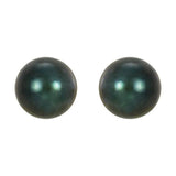 14K Yellow 5 mm Cultured Black Akoya Pearl Earrings