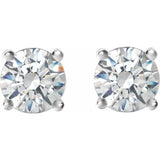 14K White 1/3 CTW Natural Diamond Cocktail-Style Earrings