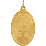 18K Yellow 29x20 mm Oval Miraculous Medal