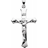 14K Yellow/White 47.3x25.5 mm Crucifix Pendant