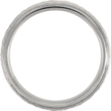 18K Rose Gold-Plated & Titanium 7 mm Beveled-Edge Band with Hammered Finish Size 11