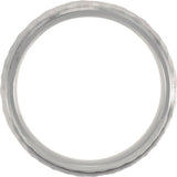 18K Yellow Gold-Plated & Titanium 7 mm Beveled-Edge Band with Hammered Finish Size 11