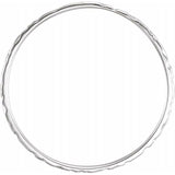 14K White Etched Ring