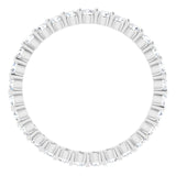 14K White 5/8 CTW Natural Diamond Eternity Band Size 5.5