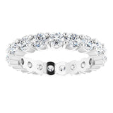 18K White 1 3/4 CTW Natural Diamond Eternity Band Size 6