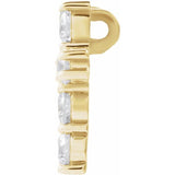 14K Yellow 3/4 CTW Natural Diamond Cross Pendant