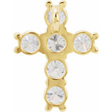 14K Yellow 3/4 CTW Natural Diamond Cross Pendant