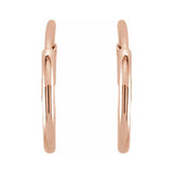 14K Rose Endless Tube 10 mm Hoop Earring