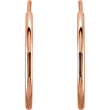 14K Rose Endless Tube 15 mm Hoop Earring