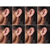 14K White Gold 5 mm Natural Ruby Earrings