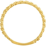 14K Yellow 2 mm Twisted Rope Band