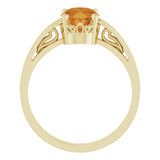 14K Yellow Natural Citrine Ring