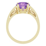 14K Yellow Natural Amethyst Ring