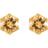 14K Yellow Natural Citrine Earrings