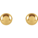 14K Yellow 5 mm Ball Stud Earrings