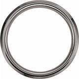 Tungsten 6 mm Satin & Polished Beveled-Edge Band Size 11