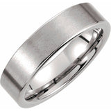 Tungsten 6 mm Flat Satin Band Size 10.5