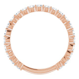 14K Rose 3/4 CTW Lab-Grown Diamond Anniversary Band