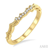 1/20 Ctw Round Cut Diamond Wedding Band in 14K Yellow Gold