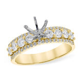 14KT Gold Semi-Mount Engagement Ring