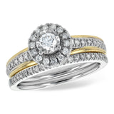 14KT Gold Two-Piece Wedding Set