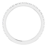 Platinum 3/8 CTW Natural Diamond French-Set Anniversary Band