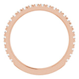 14K Rose Gold 3/8 CTW Natural Diamond French-Set Anniversary Band