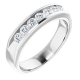 14K White 3/4 CTW Natural Diamond Band