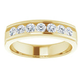 14K Yellow 7/8 CTW Natural Diamond Band