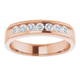 14K Rose 1/2 CTW Natural Diamond Band