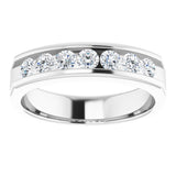 Platinum 7/8 CTW Natural Diamond Band