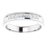 14K White 3/4 CTW Natural Diamond Band