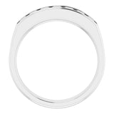 14K White 1 1/8 CTW Natural Diamond Band