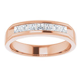 14K Rose 3/4 CTW Natural Diamond Band